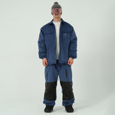 G-R Navy Blue Velvet Pant-Jacket