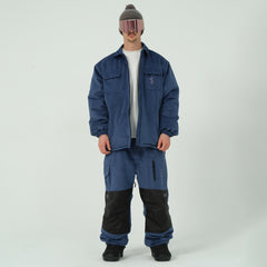 G-R Navy Blue Velvet Pant-Jacket