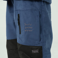 G-R Navy Blue Velvet Pant-Jacket